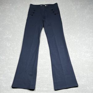 Betabrand Wide Leg Dress Yoga Pants Women’s Small Navy Blue Cotton Blend